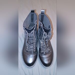 Torrid Women Lace-Up Size 10WW Faux Leather Boots